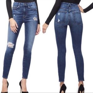 Good American Good Legs Leopard Pockets jeans distressed